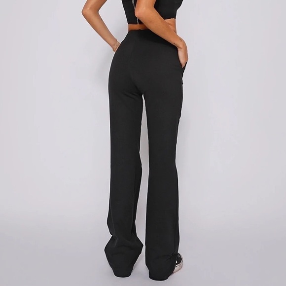 NEW! Tigermist- Black Charlee Track Pant Straight Leg High Rise NWT Size Large - Picture 2 of 5